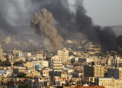 حمله هوایی ائتلاف متجاوز سعودی به مرکز یمن